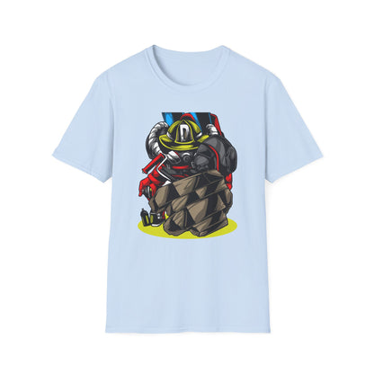 Epic Firefighter Hero T-Shirt | Fearless Urban Art Tee for First Responders & Protectors