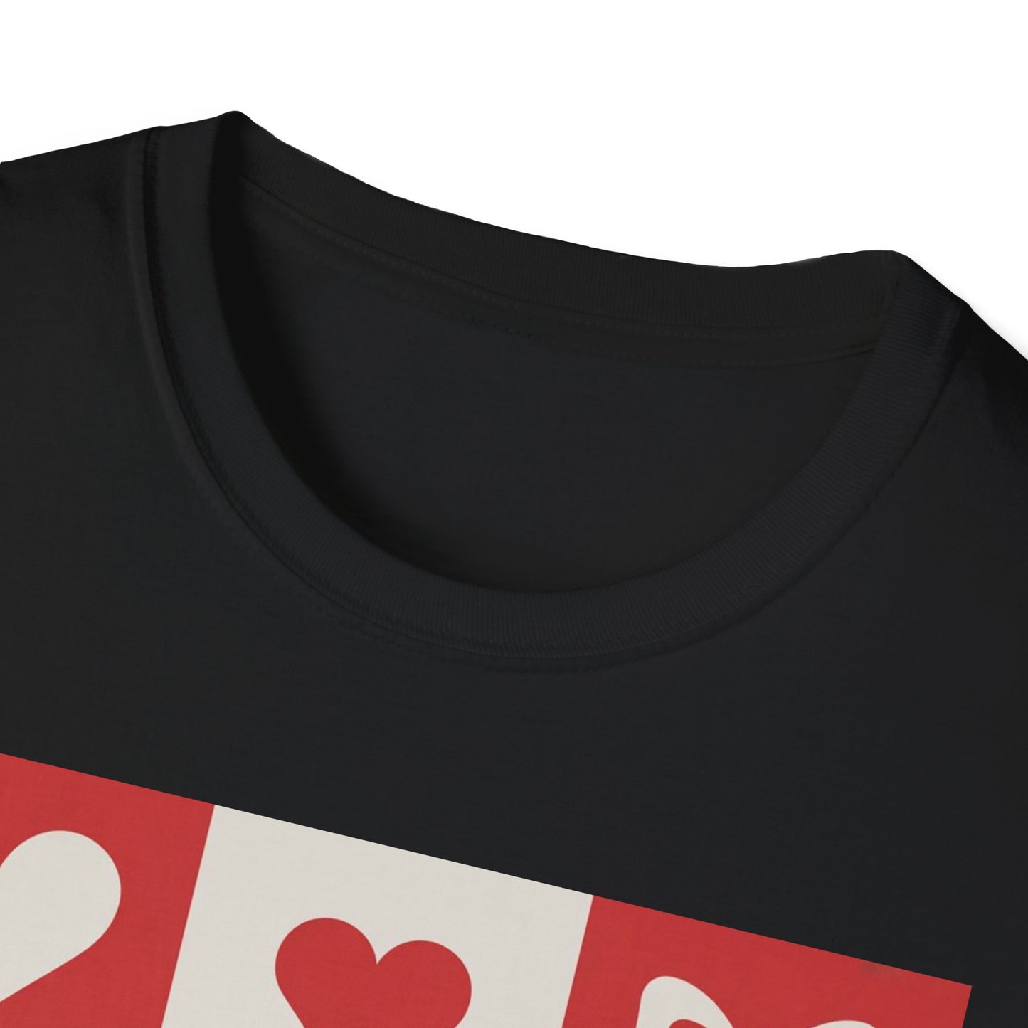 Charming Hearts & Bows Checkerboard T-Shirt | Sweet Love Pattern Tee | Perfect Valentine's Day Gift for Her