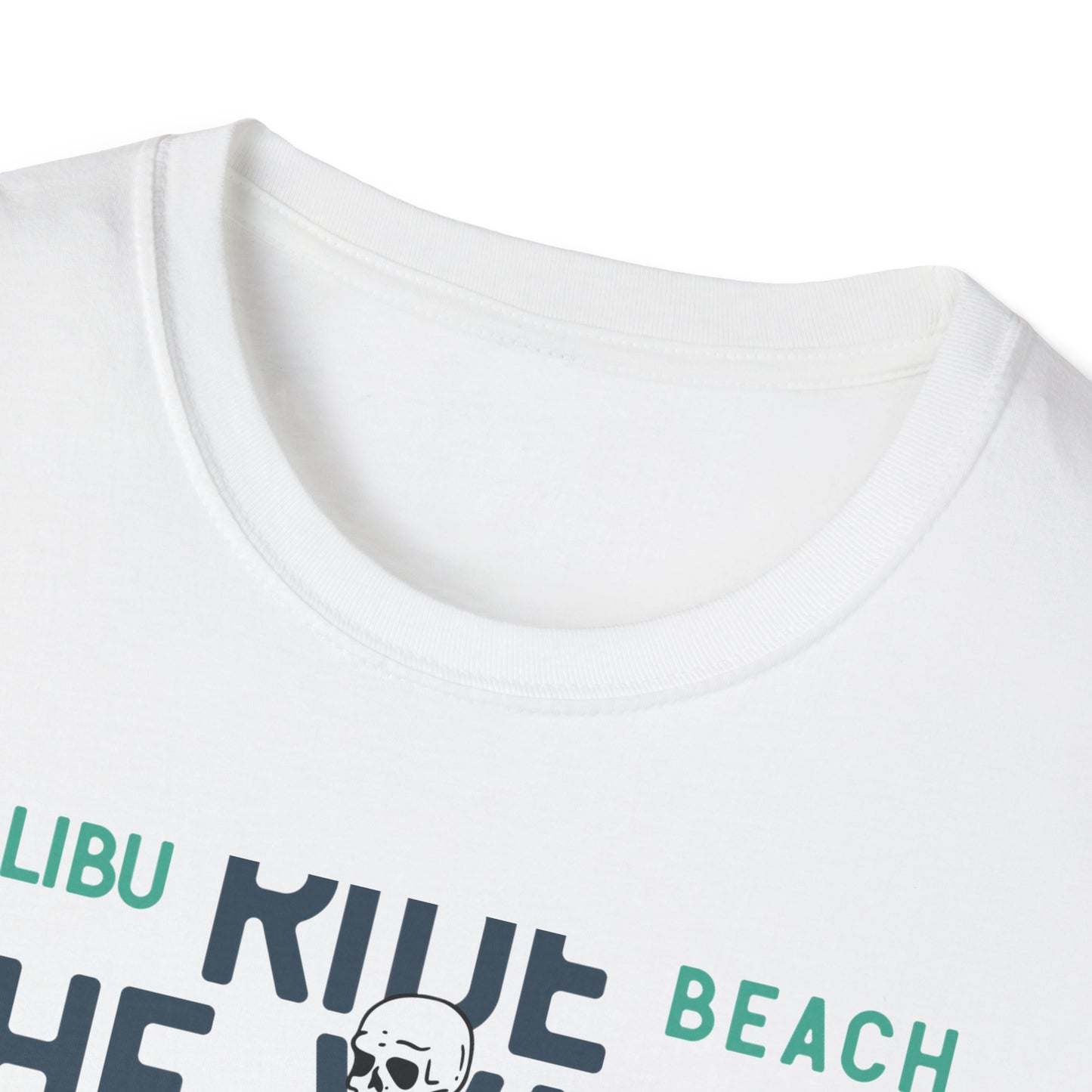 Epic Malibu Skeleton Surfer T-Shirt - Ride The Waves California Beach Retro Tee | Unique Vintage Style Surf Graphic