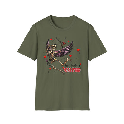 Dark Cupid Skeleton T-Shirt | Edgy Valentine's Day Love Tee | Unique Gothic Romance & Spooky Chic Gift