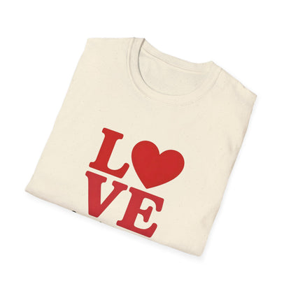 Radiant LOVE Heart Valentines T-Shirt | Sweet Romantic Gift Tee for Couples & Loved Ones | Express Your Affection!