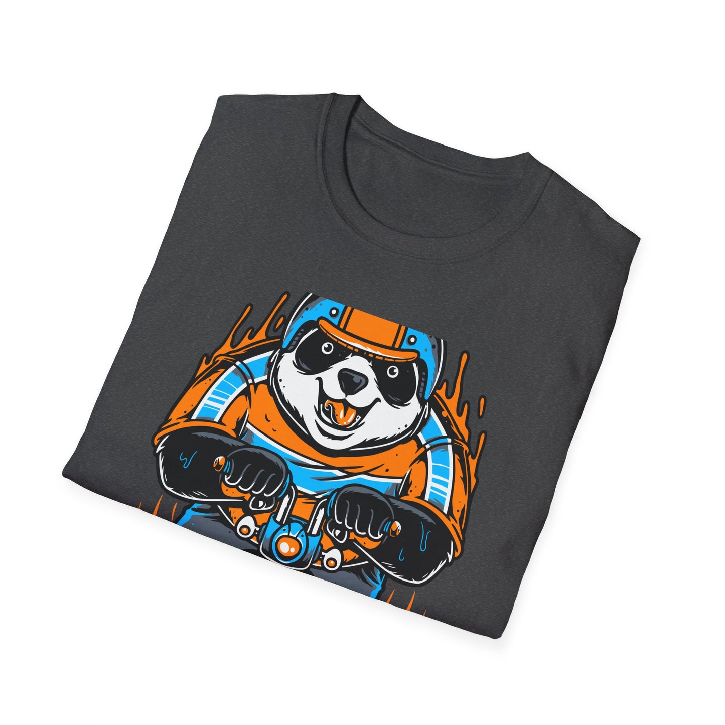 Epic Panda Biker T-Shirt! Cool Motorcycle Riding Animal Graphic Tee. Vibrant, Unique & Fun for Riders & Panda Lovers. Must-Have!