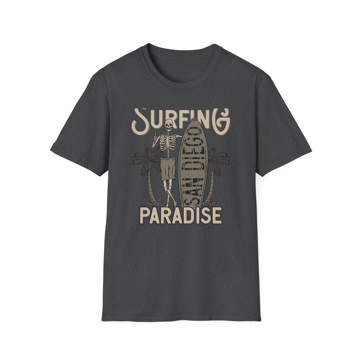 Awesome California Surfing Paradise Skeleton T-Shirt - Vintage Beach Surfer Skull Tee | Epic Summer Vibes