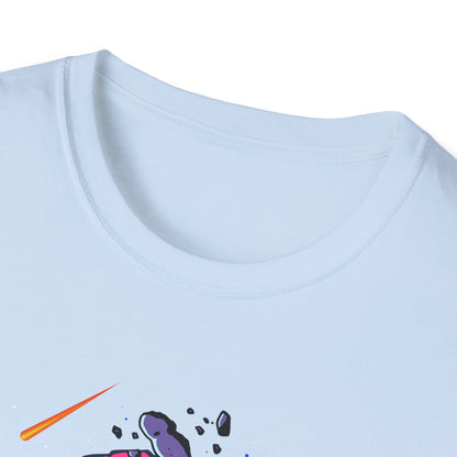 Epic Space Surfer Astronaut T-Shirt | Thrilling Galactic Rocket Ride Design Tee for Sci-Fi & Adventure Fans