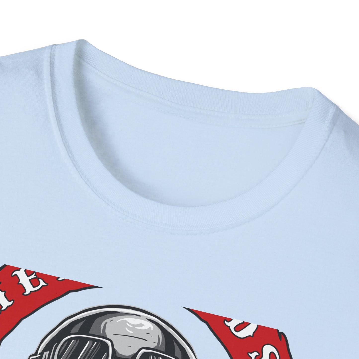 Epic Biker Skull T-Shirt: Hellroads Garage Full Throttle Design - Vintage Mechanic & Hot Rod Tee