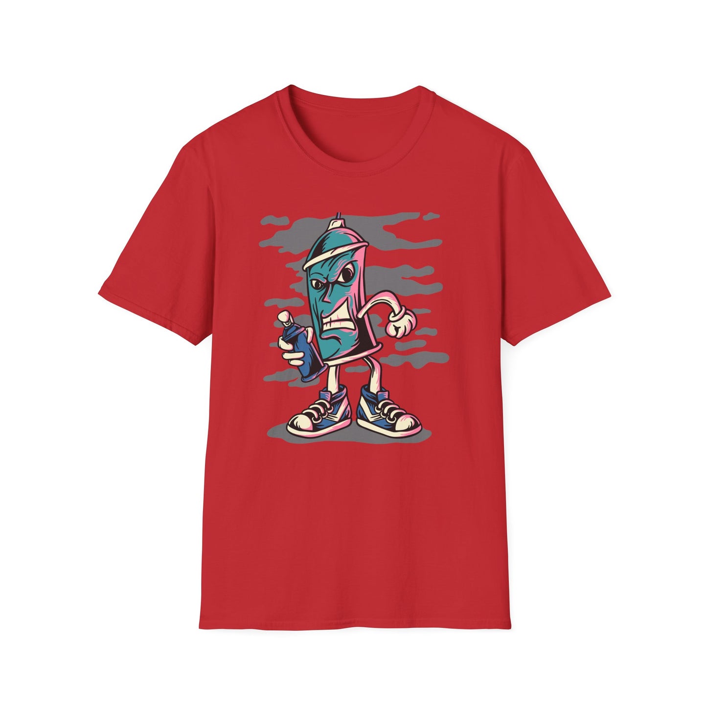 Bold Graffiti Spray Can T-Shirt - Edgy Urban Art Graphic Tee for Streetwear Fans | Unique Must-Have Design