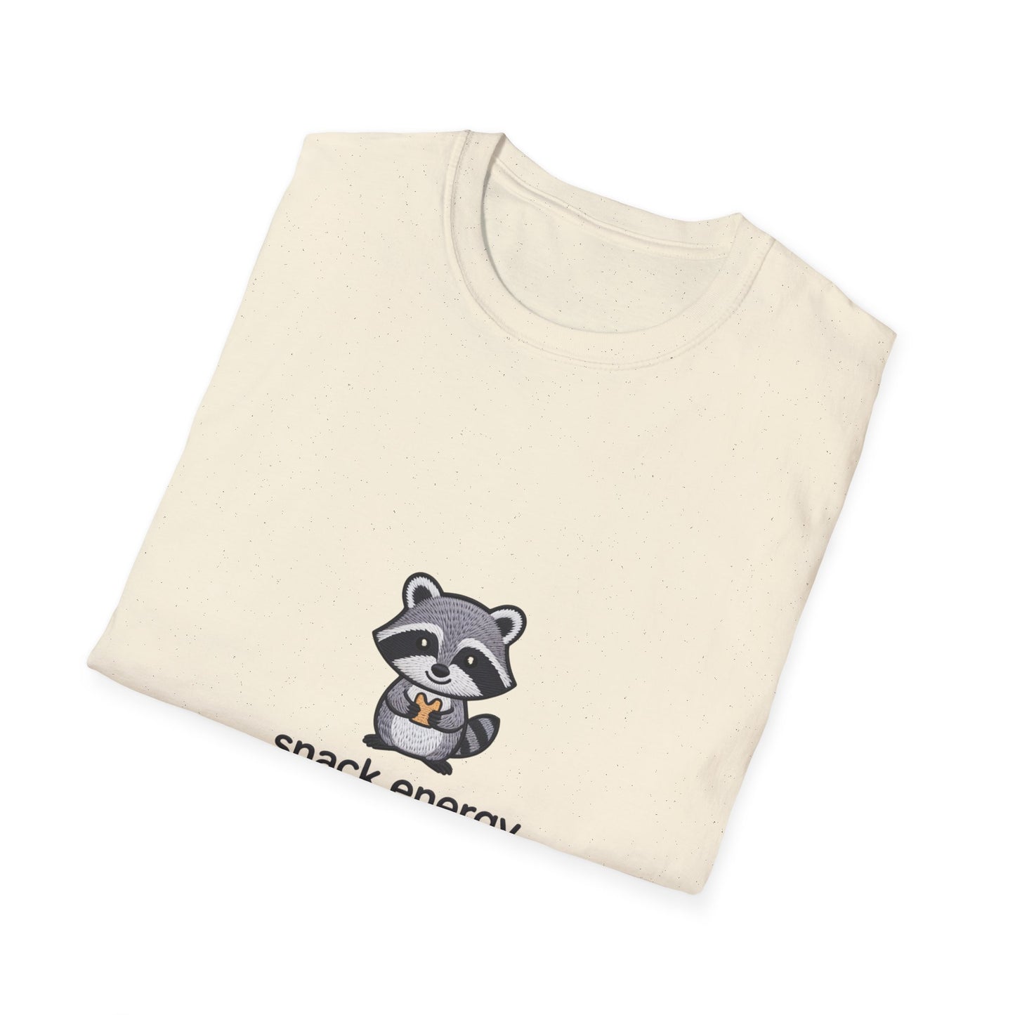 Snack Energy Raccoon T-Shirt | Adorable Trash Panda Cracker Tee | Funny Animal Lover & Foodie Gift | Premium Graphic Shirt
