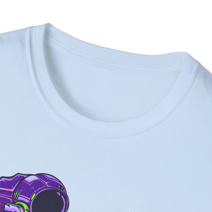 Vibrant Astronaut Surfing T-Shirt - Epic Space Wave Design for Sci-Fi & Surf Lovers | Unique Cosmic Apparel