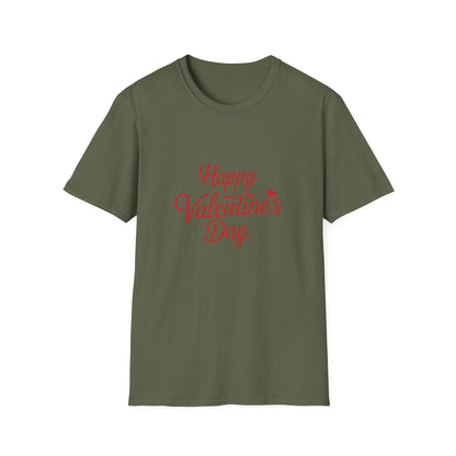 Sweet Happy Valentine's Day T-Shirt | Romantic Red Script Love Heart Tee | Perfect Gift for Couples & Loved Ones