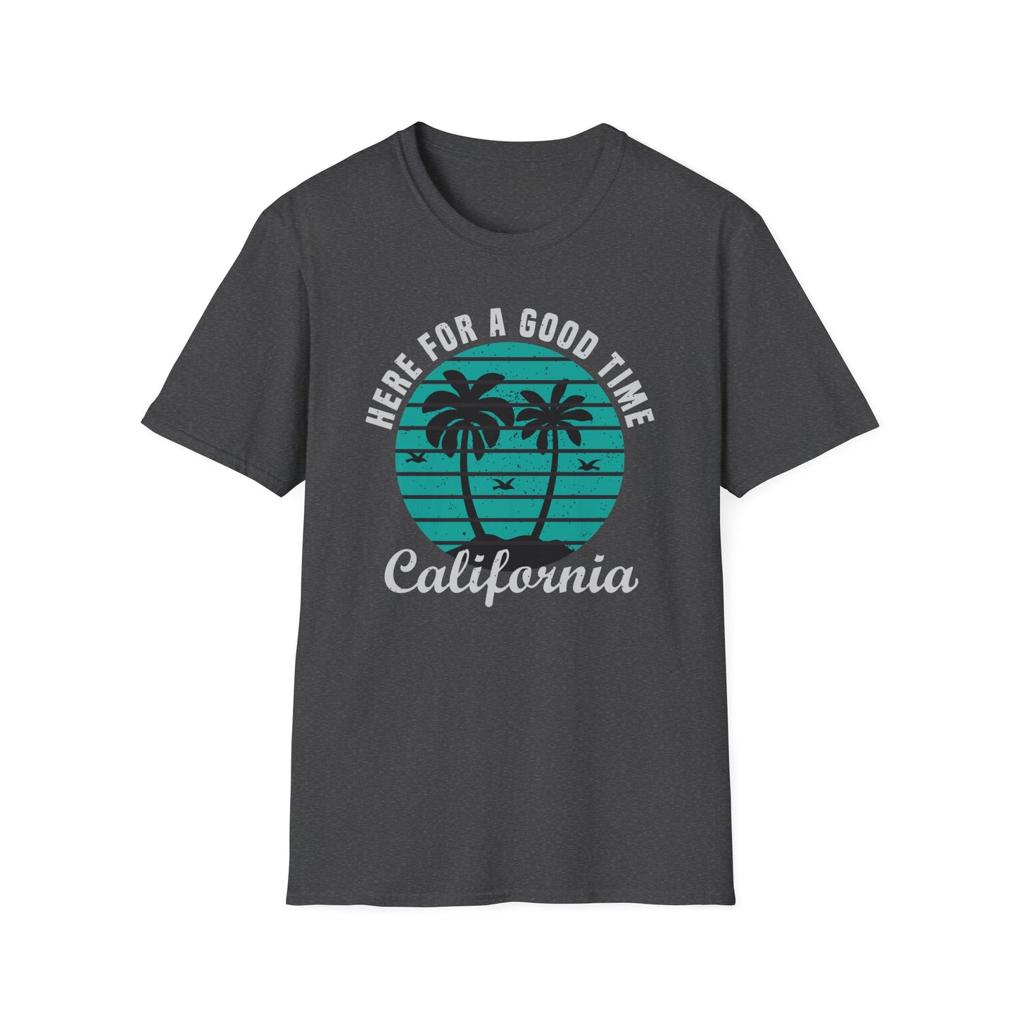 Awesome California Good Time T-Shirt | Retro Palm Tree Beach Vacation Tee | Trendy Summer State Shirt