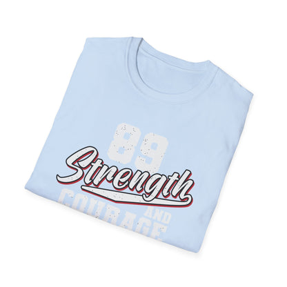 Inspiring Strength & Courage T-Shirt | Vintage 89 Brooklyn NYC Athletics Dept. Tee | Bold Gym & Sportswear Gift