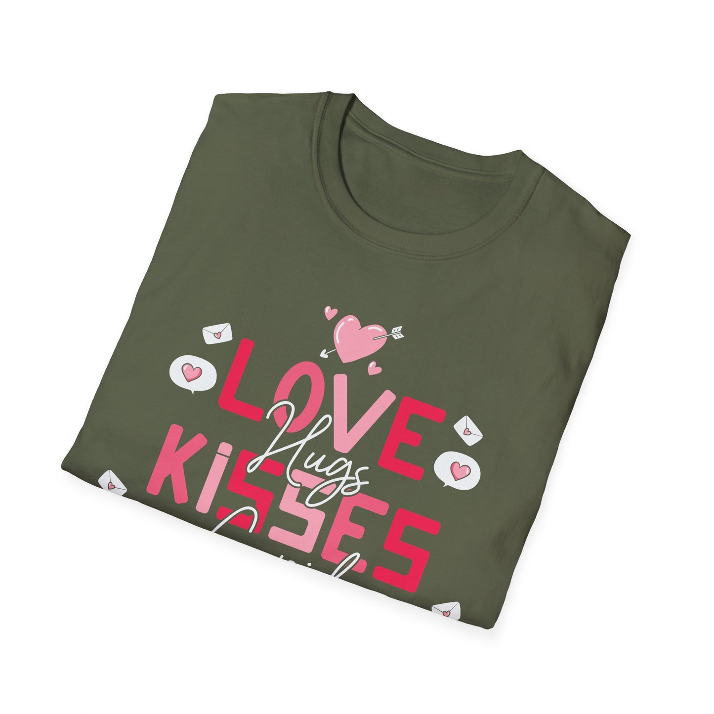Adorable Valentine's Day T-Shirt: Love Kisses Be Mine | Romantic Cupid Heart Tee for Couples & Sweet Gifts