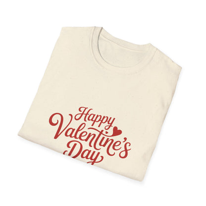 Sweet Happy Valentine's Day T-Shirt | Romantic Love Heart Script Tee Gift for Couples & Sweethearts