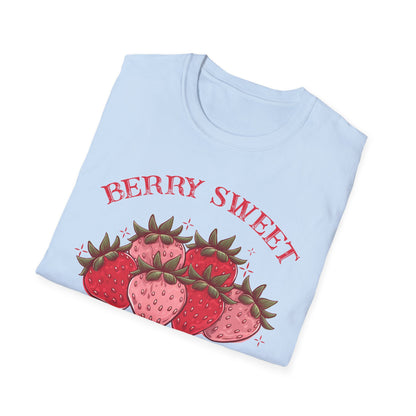Berry Sweet Teacher T-Shirt - Adorable Strawberry Gift for Educators - Cute & Charming Appreciation Tee