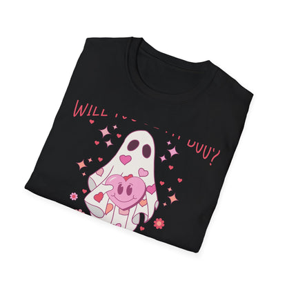 Spooky-Cute 'Will You Be My Boo?' Ghost T-Shirt | Adorable Valentine's Day & Romantic Partner Gift