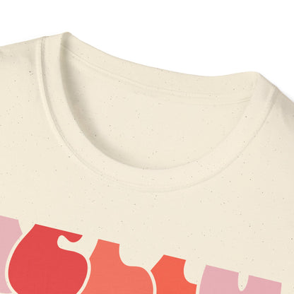 Groovy Hello Valentine T-Shirt - Retro 70s Style Tee with Checkerboard Print | Trendy Valentine's Day Gift for Her