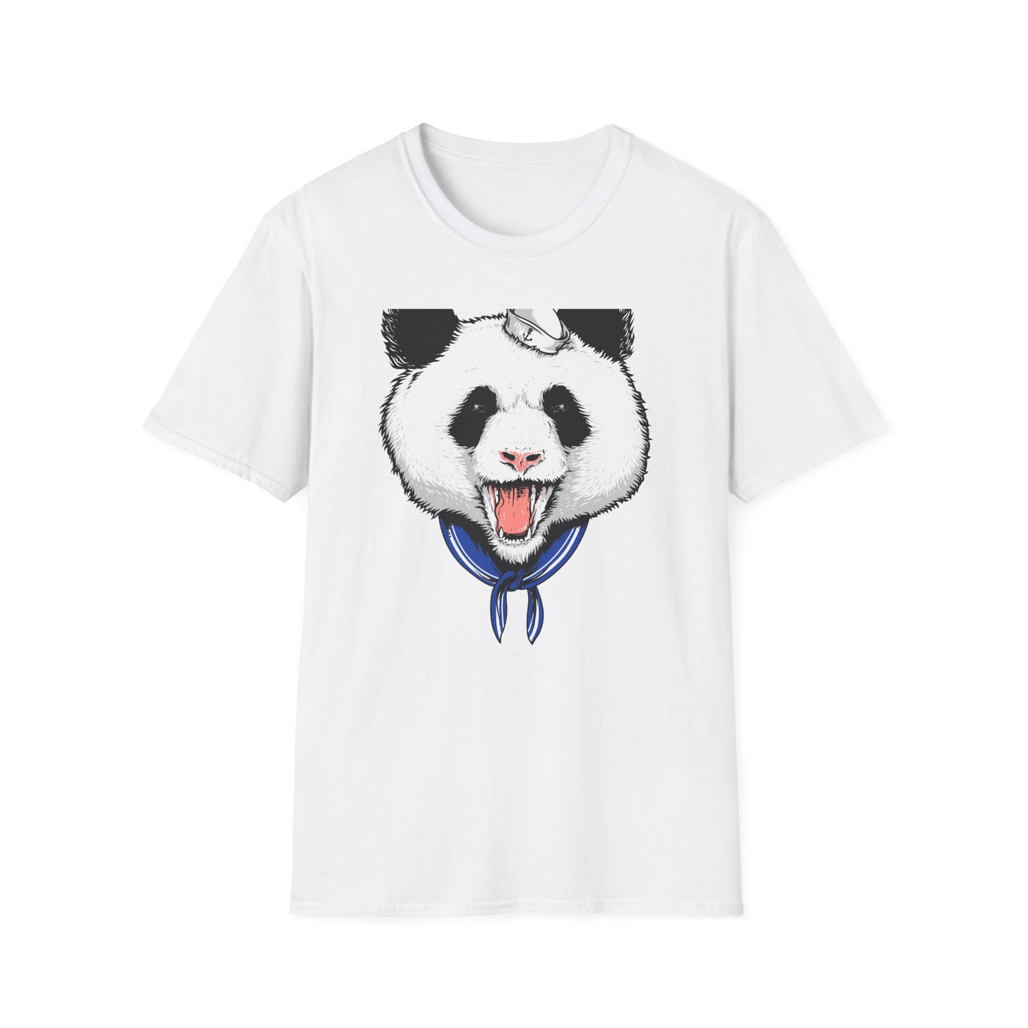 Fierce Sailor Panda T-Shirt | Unique Nautical Roaring Animal Graphic Tee for Bold Style