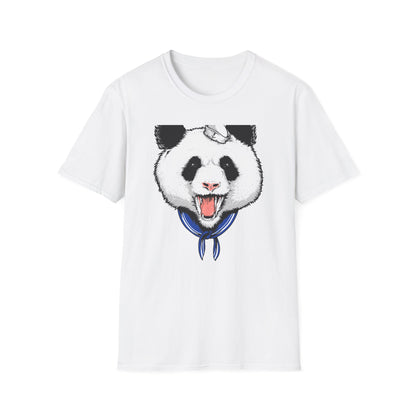 Fierce Sailor Panda T-Shirt | Unique Nautical Roaring Animal Graphic Tee for Bold Style