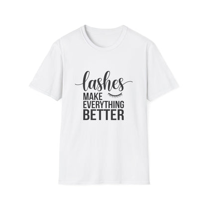 Stunning 'Lashes Make Everything Better' T-Shirt | Chic Beauty Lover Tee | Glam Makeup Artist Gift for Lash Techs