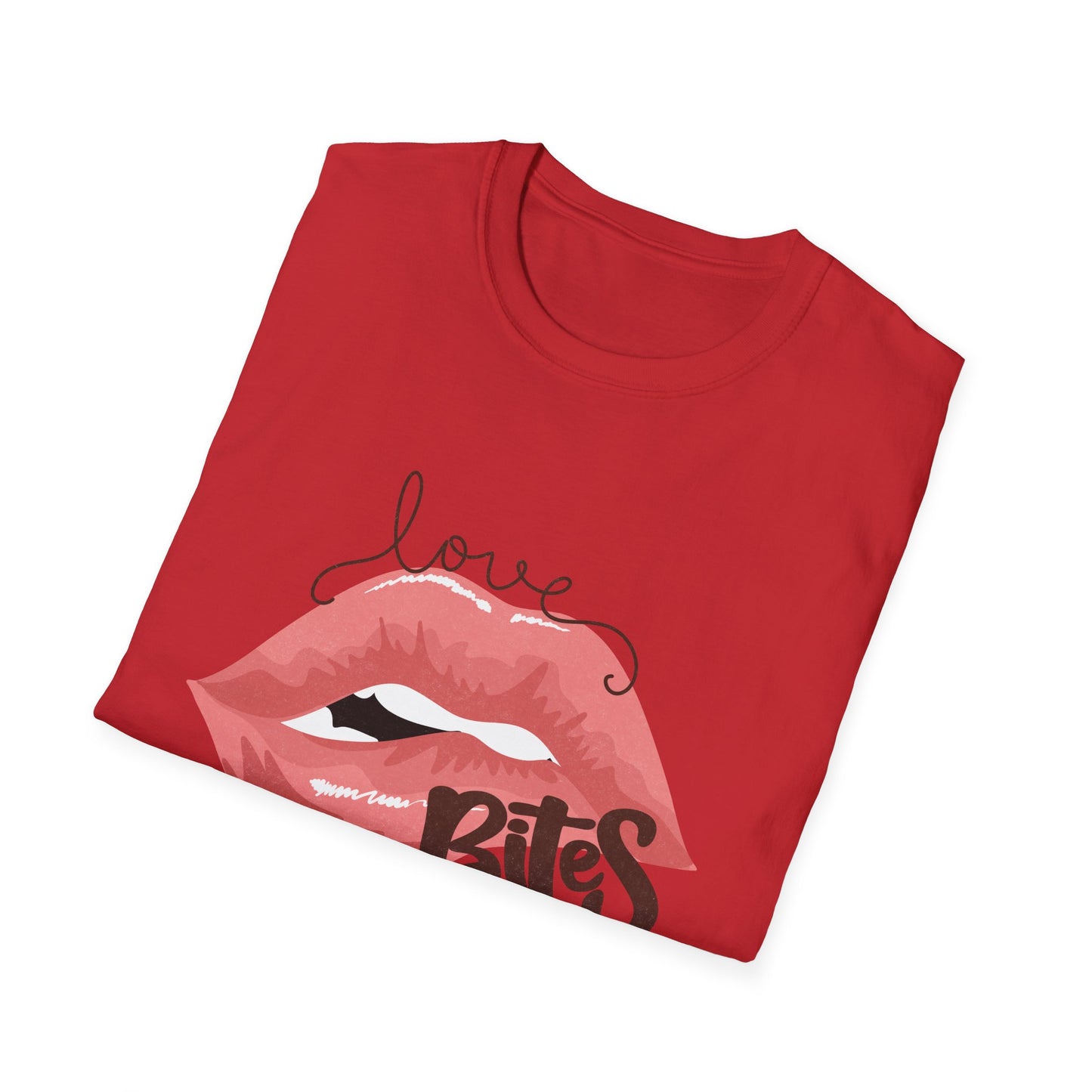 Irresistible Love Bites Lips T-Shirt | Trendy Women's Graphic Tee | Fierce & Chic Statement Top for Her