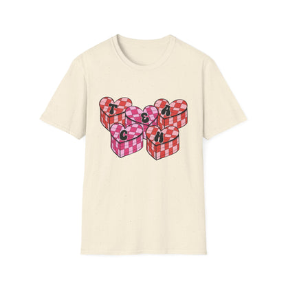 Heartfelt TEACH Hearts T-Shirt | Groovy Valentine's Gift for Educators | Trendy Teacher Appreciation Tee