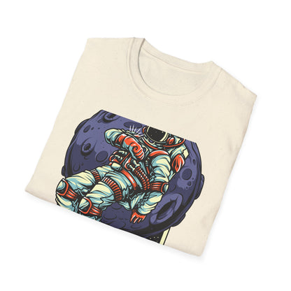 Epic Spaceman Time Check T-Shirt | Retro Astronaut Moon Mission Tee | Unique Sci-Fi Graphic Apparel for Space Lovers