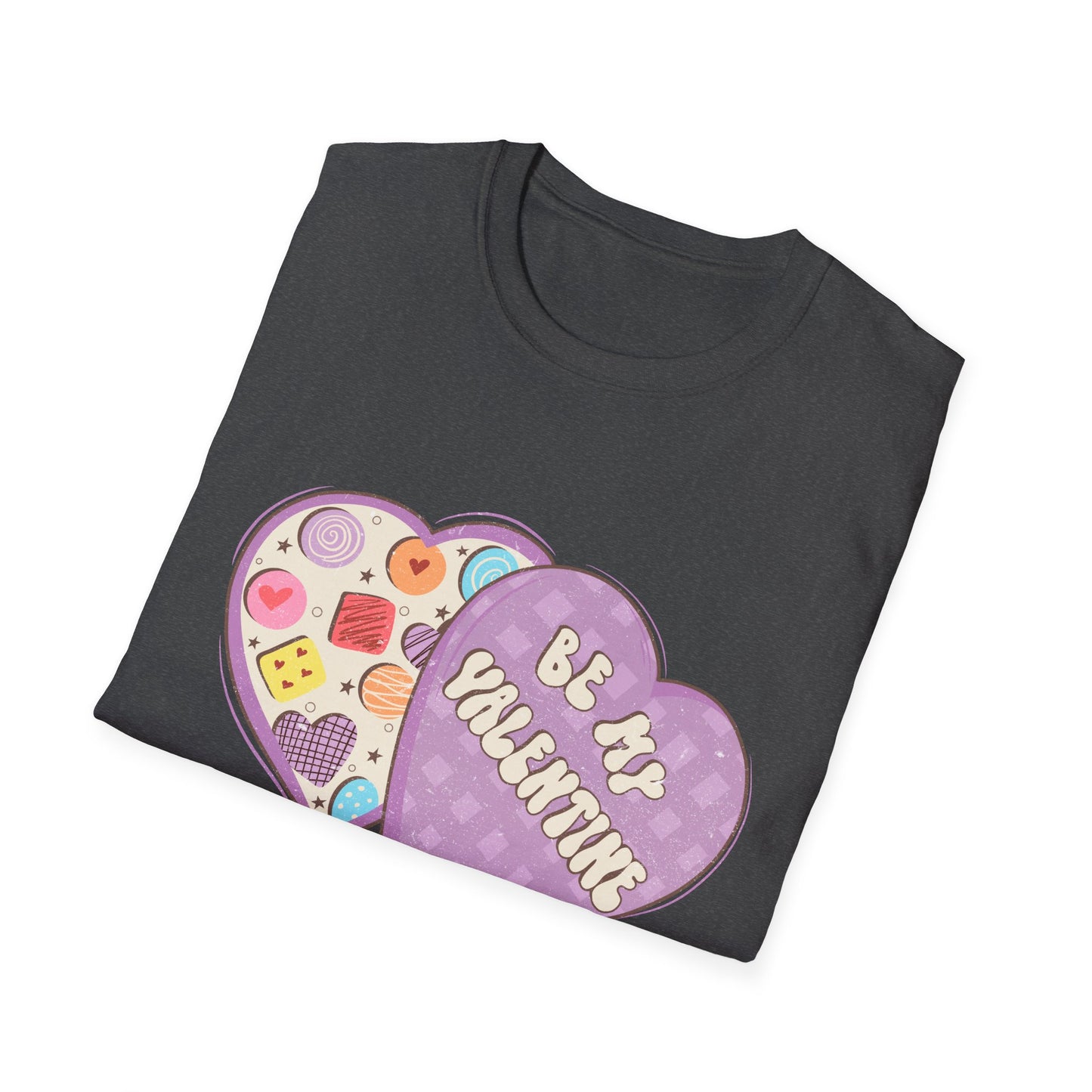 Sweet Retro Vintage 'Be My Valentine' Candy Heart Box T-Shirt | Adorable Valentine's Day Gift Tee