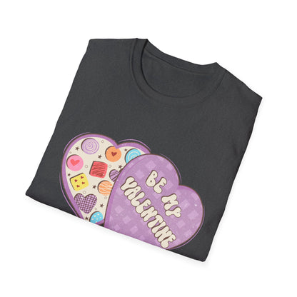 Sweet Retro Vintage 'Be My Valentine' Candy Heart Box T-Shirt | Adorable Valentine's Day Gift Tee