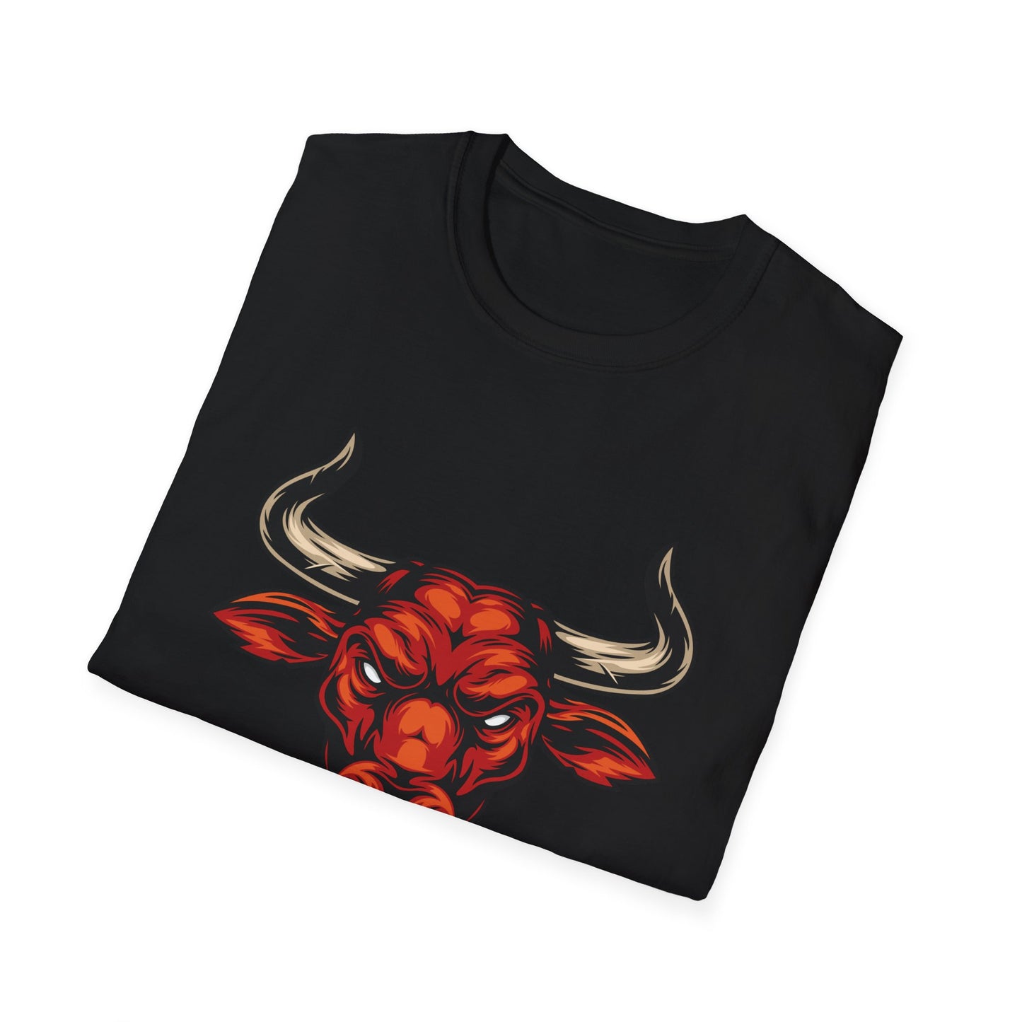 Fierce Red Bull Head T-Shirt | Powerful Animal Spirit Tee | Bold Strength & Determination Design for Men & Women
