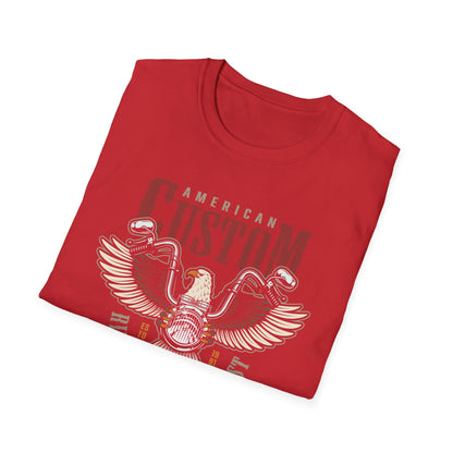 Legendary American Custom Eagle Motorcycle T-Shirt - Bold Biker Ride Fast or Die Last Tee, Vintage Chopper Enthusiast Gift