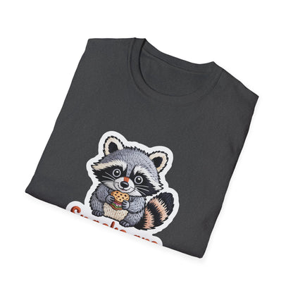 "Snacks are Essential" Raccoon T-Shirt | Cute Foodie Animal Lover Tee | Funny & Cozy Gift for Snack Addicts