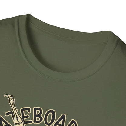 Vintage Skateboarding Skeleton T-Shirt | "Live Fast Die Young" Retro Skater Tee for Edgy Style