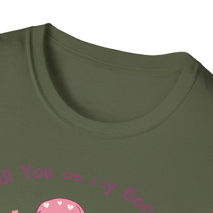 Adorable 'Will You Be My Boo' Ghost T-Shirt - Sweet Valentine's Day Proposal Tee - Cute Romantic Gift Apparel
