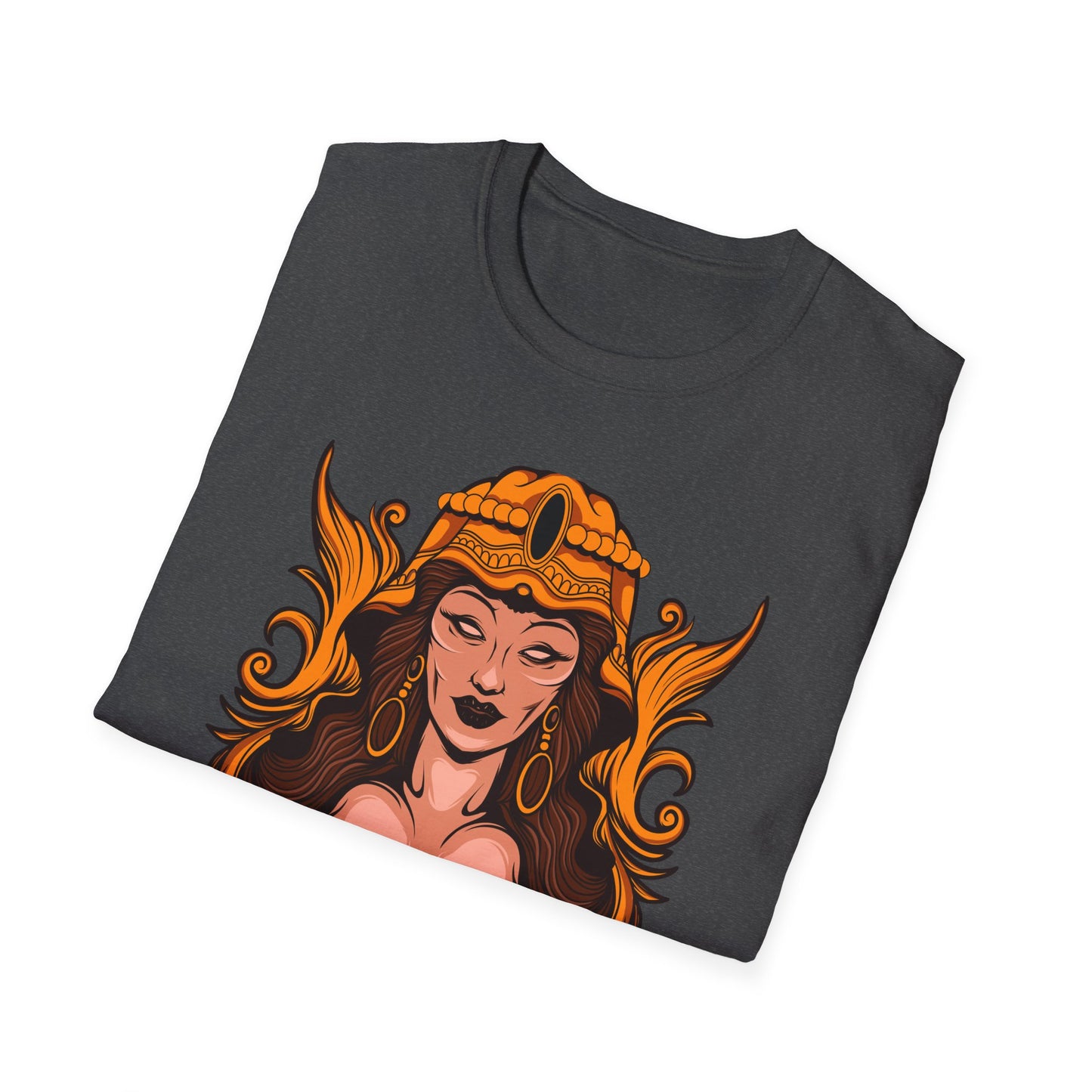 Stunning Golden Empress T-Shirt | Mystical Ancient Queen Apparel for Women | Ornate Fantasy Art Tee