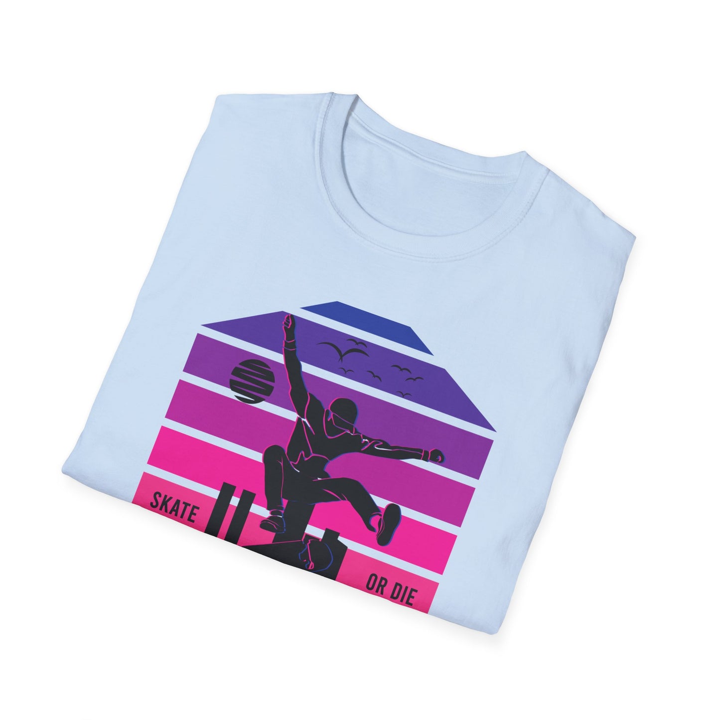 Epic Retro NYC Skater T-Shirt | Vibrant “Skate or Die” Urban Streetwear Tee for Skateboarders & Style Lovers