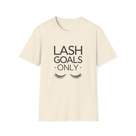 LASH GOALS ONLY" T-Shirt | Chic Eyelash Design Tee for Beauty Lovers & Lash Techs | Must-Have Trendy Gift