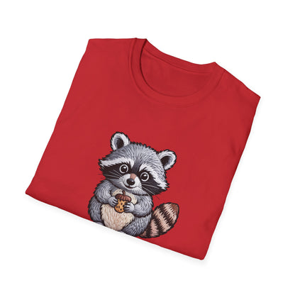 Hilarious "Snacks Are Essential" Raccoon T-Shirt | Adorable Animal Lover Tee | Ultimate Comfort & Style
