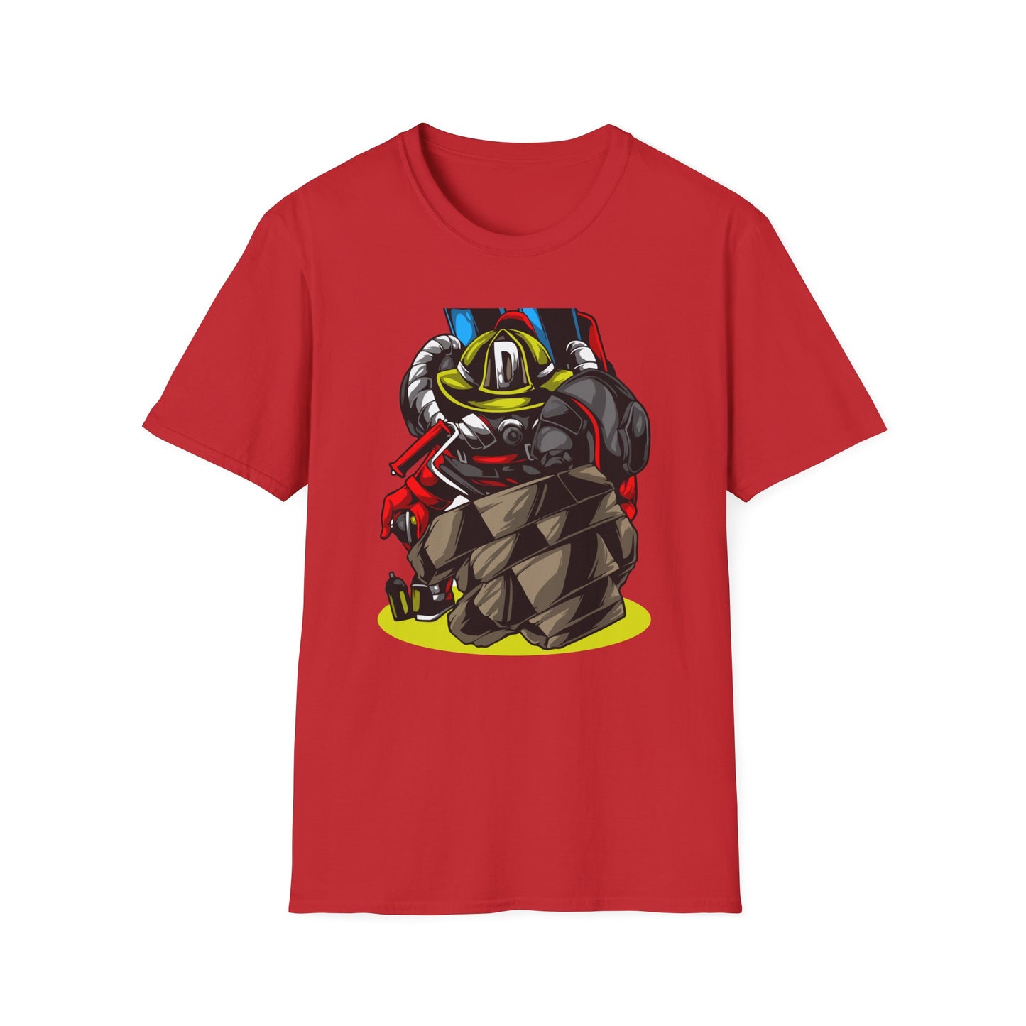 Epic Firefighter Hero T-Shirt | Fearless Urban Art Tee for First Responders & Protectors