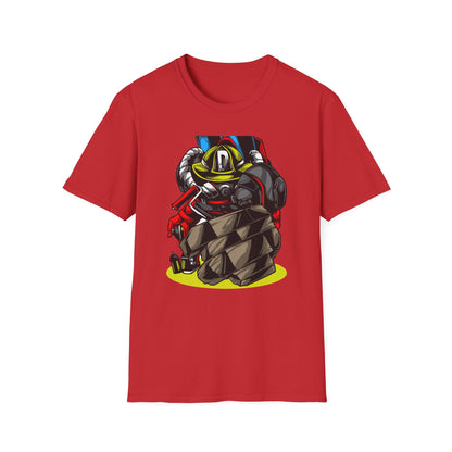 Epic Firefighter Hero T-Shirt | Fearless Urban Art Tee for First Responders & Protectors