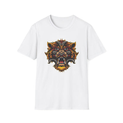 Fierce Mythic Cyber Warrior T-Shirt: Epic Japanese Beast Graphic Tee | Unleash Power & Style for Gamers & Streetwear