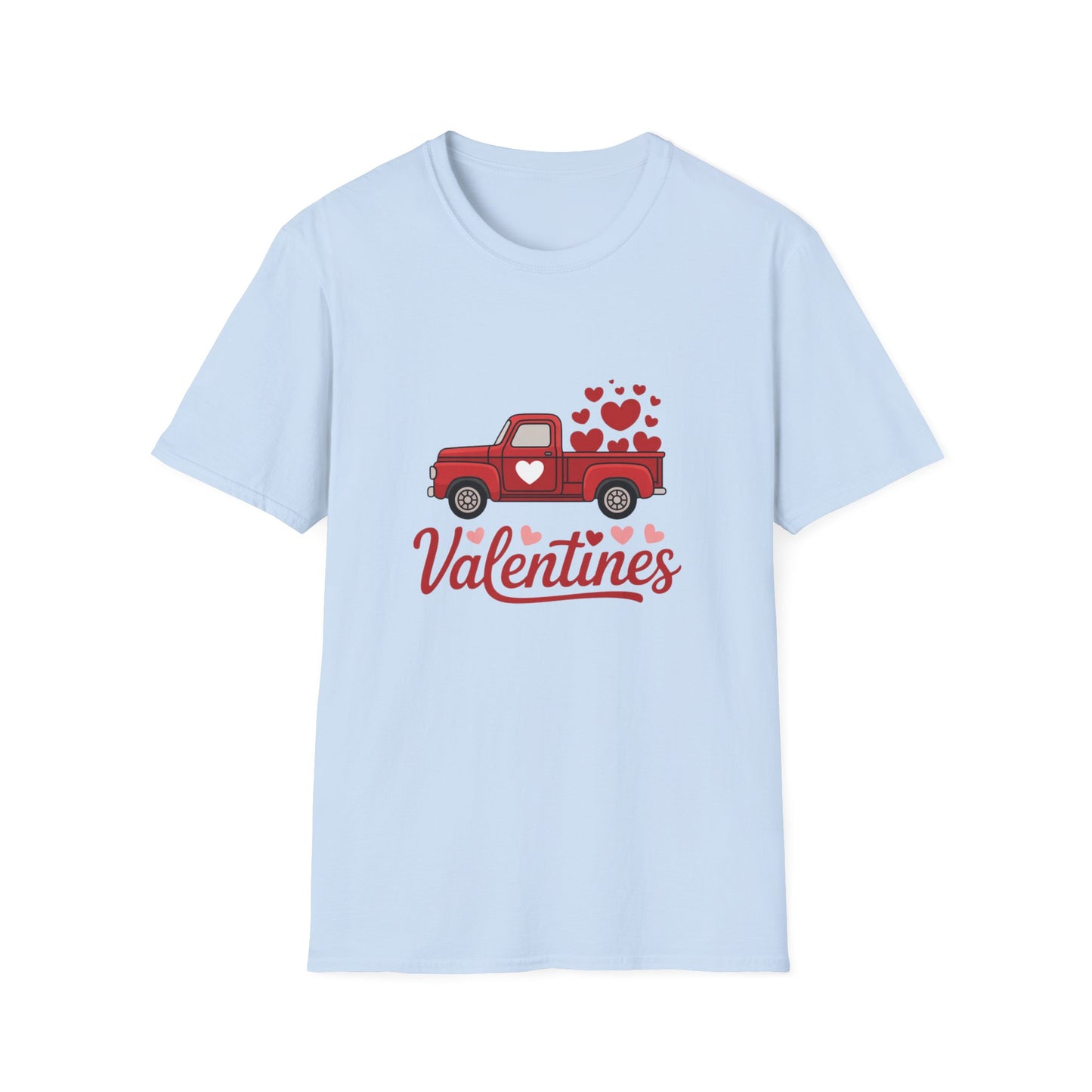 Sweet Valentine's Day Red Truck T-Shirt - Vintage Love Hearts Pickup Tee for Her & Him | Charming Romantic Gift
