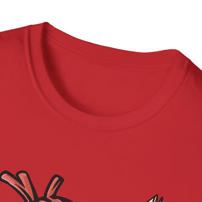 Striking Pierced Anatomical Heart T-Shirt | Edgy Love & Passion Tee | Unique Gothic Statement Graphic Shirt