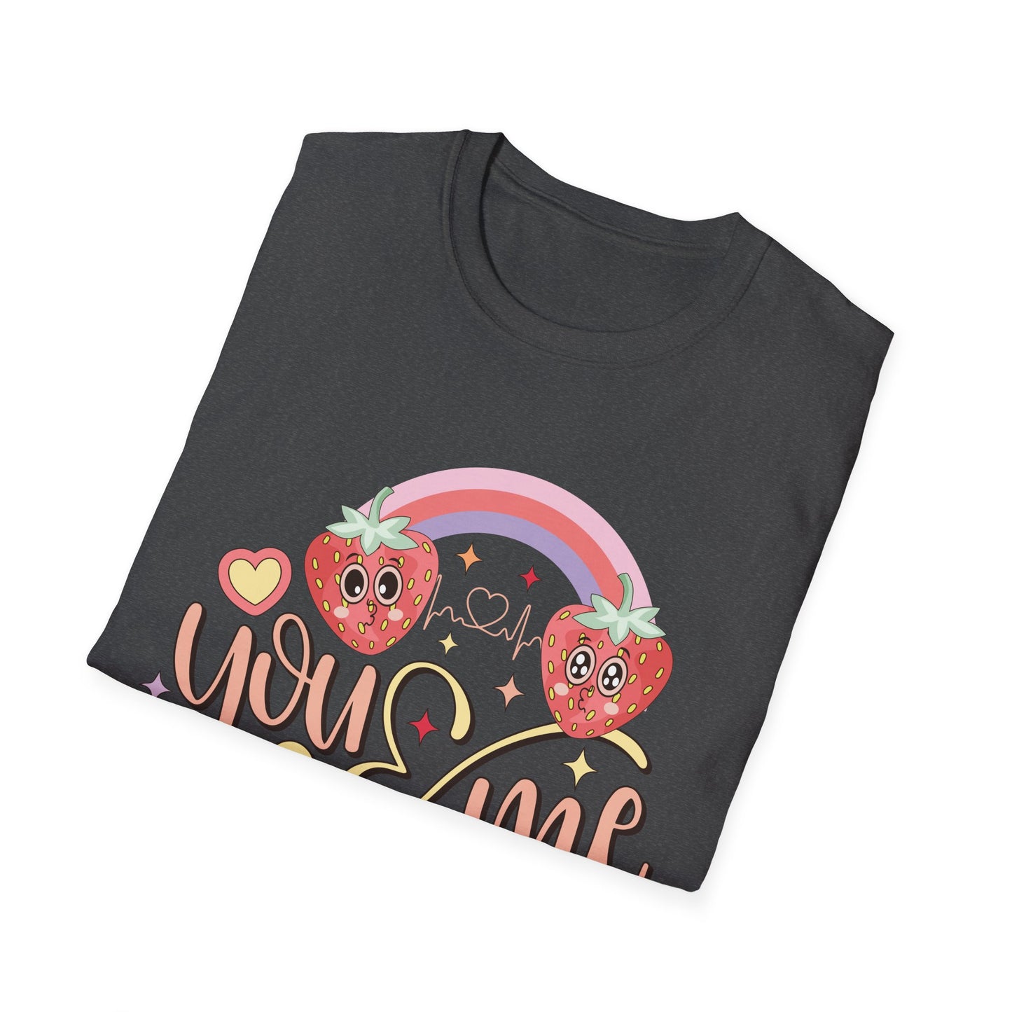 Adorable You & Me Strawberry Couple T-Shirt - Sweet Kawaii Love Design, Perfect Romantic Valentine's Day Gift