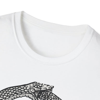 Unleash Your Inner Fire: Mystic Ouroboros & Leviathan Cross T-Shirt | Eternal Alchemy Symbol Tee