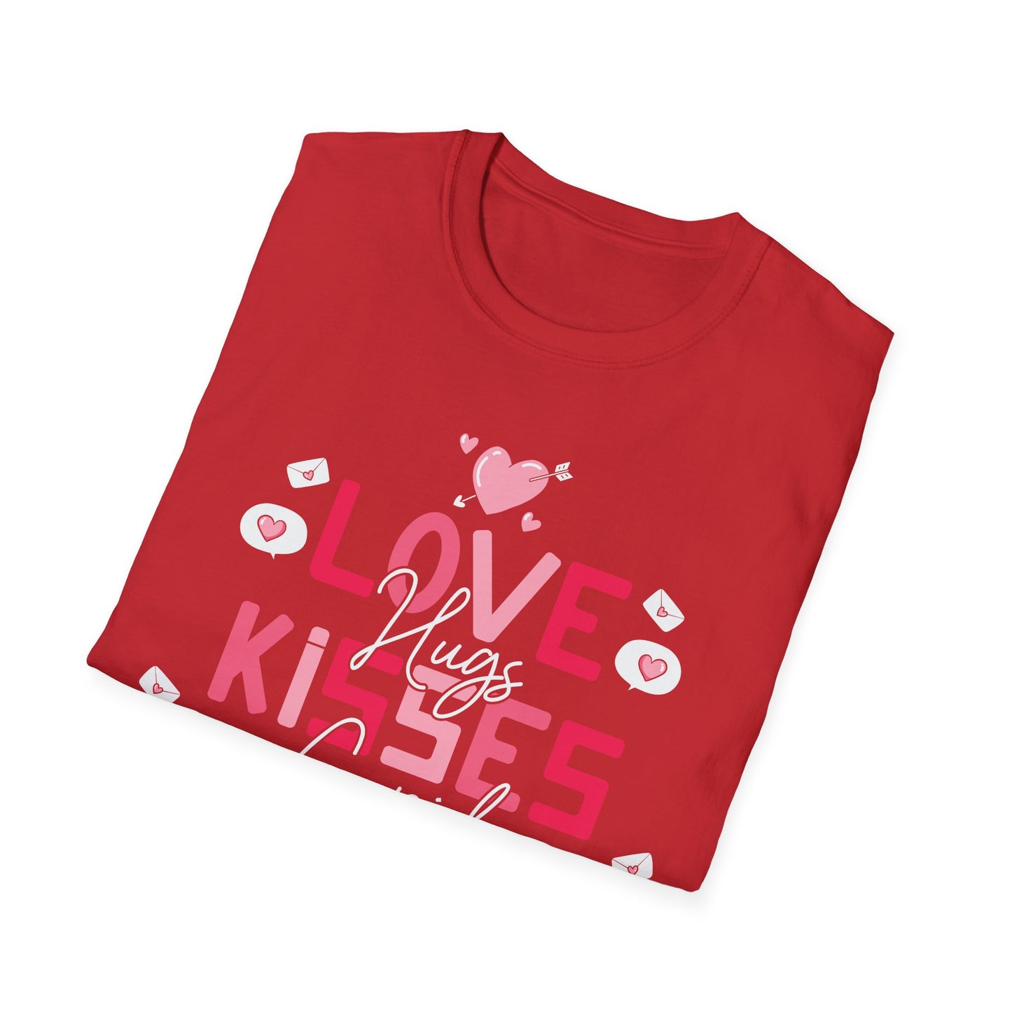 Adorable Valentine's Day T-Shirt: Love Kisses Be Mine | Romantic Cupid Heart Tee for Couples & Sweet Gifts