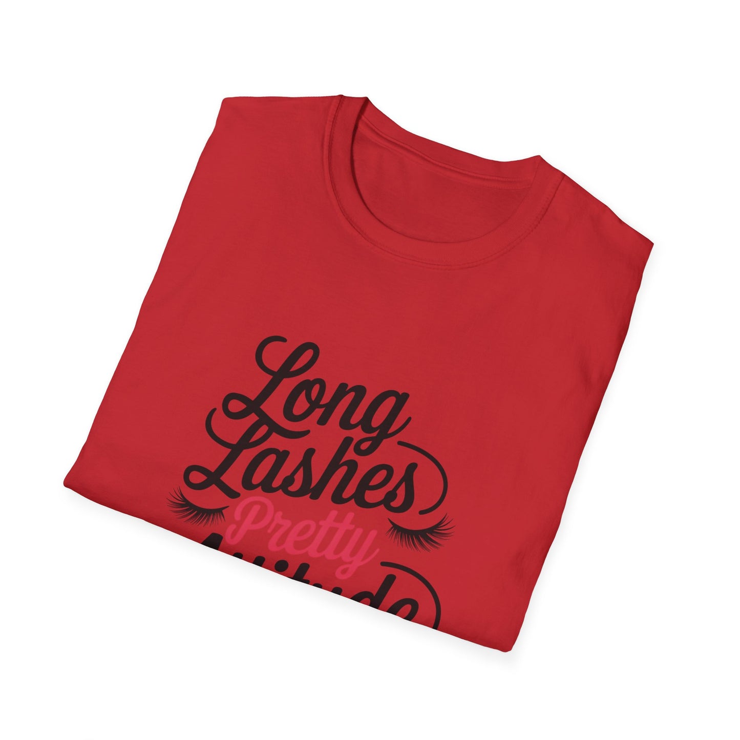 Stunning 'Pretty' Pink Script T-Shirt with Elegant Lashes | Chic Women's Glamour & Beauty Tee | Vibrant Fashion Statement