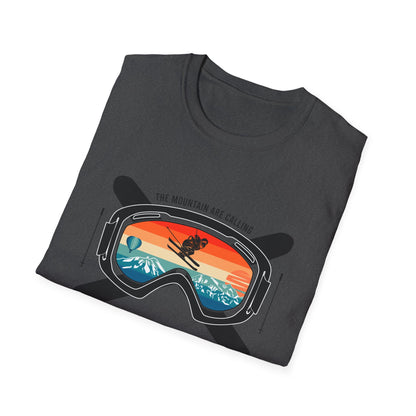 Epic Montana Ski Goggles T-Shirt - Vintage Sunset Mountain Adventure Tee for Skiers & Winter Sports Fans | The Mountain Are Calling