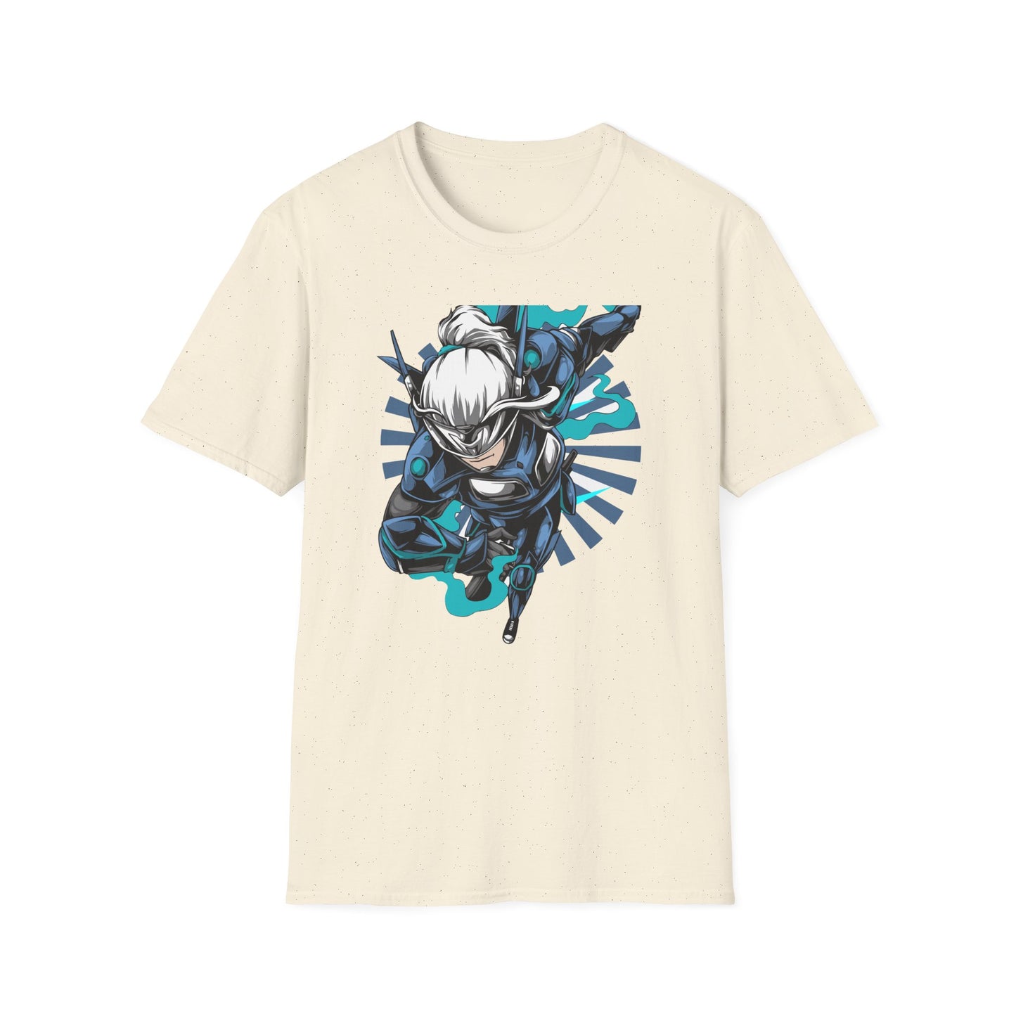 Epic Cybernetic Warrior Anime T-Shirt | Dynamic Futuristic Hero Manga Tee for Gamers & Sci-Fi Fans