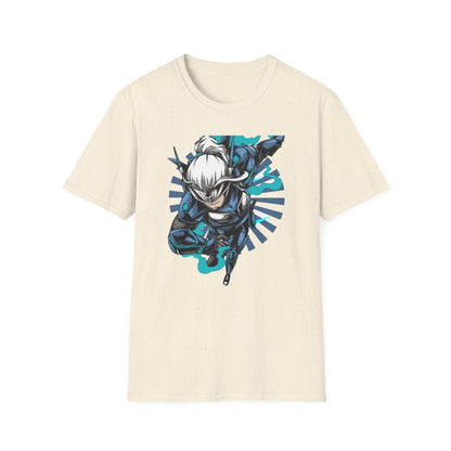 Epic Cybernetic Warrior Anime T-Shirt | Dynamic Futuristic Hero Manga Tee for Gamers & Sci-Fi Fans