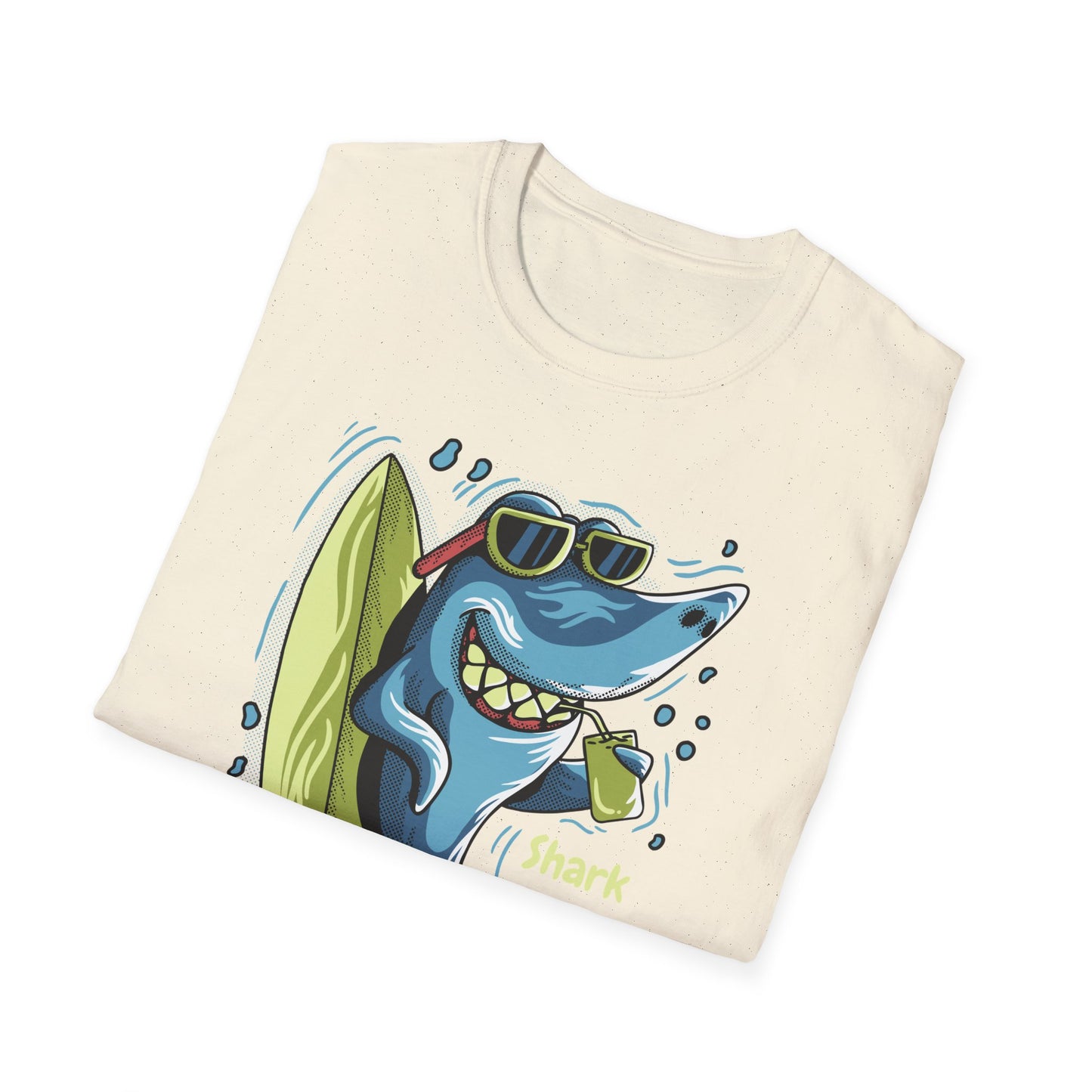 Chill Shark Summer Surfer T-Shirt | Funny Beach Vacation & Ocean Lover Tee | Awesome Ocean Vibes Gift for Men & Women